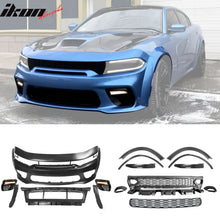 Load image into Gallery viewer, 2015-2023 Charger IKON Gloss Black Front Rear Bumper Covers LED PP