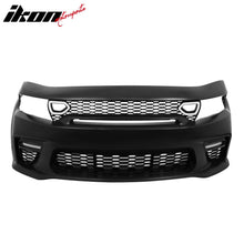 Load image into Gallery viewer, 2015-2023 Charger IKON Matte Black Front Rear Bumper Covers LED Grille