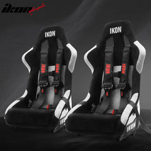 Load image into Gallery viewer, Universal Racing Bucket Seats W/ 4 Point 3" Belt Harness Black