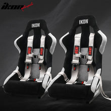Load image into Gallery viewer, Universal Racing Bucket Seats W/ Slider 4 Point 3" Belt Harness Gray