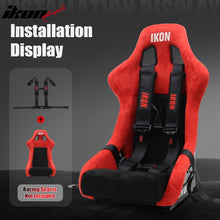 Load image into Gallery viewer, Universal 3" Wide 4 Point Buckle Racing Seat Belt Harness Nylon Black