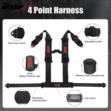 Load image into Gallery viewer, Universal Racing Seat Belt Harness 3" 4 Point Strap Buckle Nylon Black