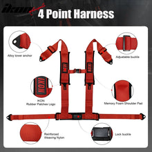 Load image into Gallery viewer, Universal Racing Bucket Seats W/ Slider 4 Point 3" Belt Harness Red