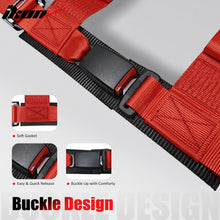 Load image into Gallery viewer, Universal 3" Wide 4 Point Buckle Racing Seat Belt Harness Nylon Red