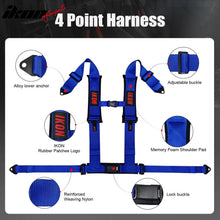 Load image into Gallery viewer, Universal Racing Bucket Seats W/ 4 Point 3" Belt Harness Blue