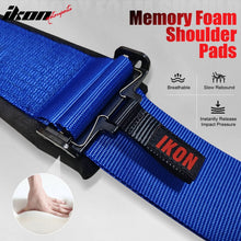 Load image into Gallery viewer, Universal 3" Wide 4 Point Buckle Racing Seat Belt Harness Nylon Blue