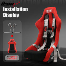 Load image into Gallery viewer, Universal Racing Seat Belt Harness 3" 4 Point Strap Buckle Nylon Grey