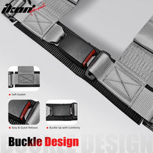 Load image into Gallery viewer, Universal 3" Wide 4 Point Buckle Racing Seat Belt Harness Nylon Grey