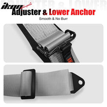 Load image into Gallery viewer, Universal Racing Seat Belt Harness 3" 4 Point Strap Buckle Nylon Grey