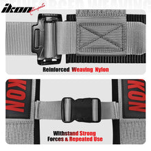 Load image into Gallery viewer, Universal 3" Wide 4 Point Buckle Racing Seat Belt Harness Nylon Grey