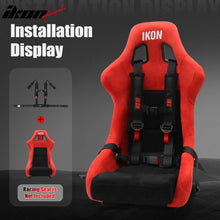 Load image into Gallery viewer, Universal 2" Wide 4 Point Buckle Racing Seat Belt Harness Nylon Black