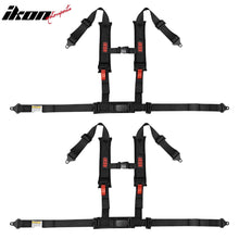 Load image into Gallery viewer, Universal 4 Point Racing Seat Belt Harness 2" Strap Buckle Black