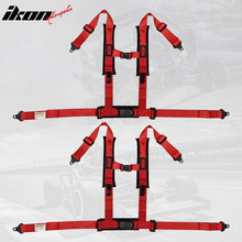 Load image into Gallery viewer, Universal 4 Point Racing Seat Belt Harness 2" Strap Buckle Red