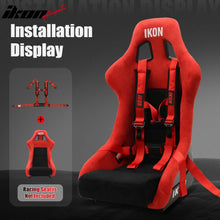 Load image into Gallery viewer, Universal 2" Wide 4 Point Buckle Racing Seat Belt Harness Nylon Red