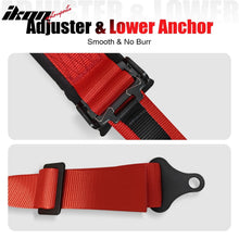 Load image into Gallery viewer, Universal 4 Point Racing Seat Belt Harness 2" Strap Buckle Red