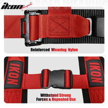 Load image into Gallery viewer, Universal Adjustable Bucket Racing Seats W/4 Point 2" Belt Harness Red