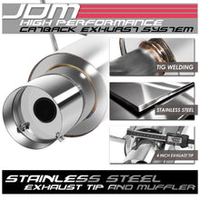 Load image into Gallery viewer, 2002-2006 Acura RSX Catback Exhaust System Single Tip Stainless Steel
