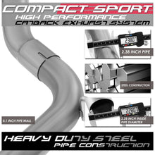 Load image into Gallery viewer, 01-06 Chrysler PT Cruiser Catback Exhaust Single Tip Stainless Steel