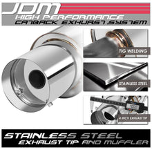 Load image into Gallery viewer, 1999-2003 Mitsubishi Galant Single Tip Catback Exhaust Stainless Steel