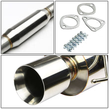 Load image into Gallery viewer, 90-93 Honda Accord Single Rolled Tip Catback Exhaust - Stainless Steel