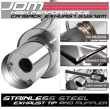Load image into Gallery viewer, 01-05 Honda Civic DX/LX Catback Exhaust Single Tip Stainless Steel
