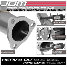 Load image into Gallery viewer, 01-05 Honda Civic DX/LX Catback Exhaust Single Tip Stainless Steel