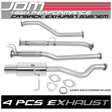 Load image into Gallery viewer, 01-05 Honda Civic DX/LX Catback Exhaust Single Tip Stainless Steel
