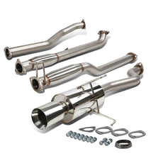 Load image into Gallery viewer, 2001-2005 Honda Civic Catback Exhaust Single Rolled Tip Stainless Steel