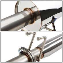 Load image into Gallery viewer, 2001-2005 Honda Civic Catback Exhaust Single Rolled Tip Stainless Steel