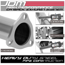 Load image into Gallery viewer, 01-05 Honda Civic EX Catback Exhaust Single Tip Stainless Steel
