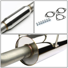 Load image into Gallery viewer, 01-05 Honda Civic EX Single Rolled Tip Catback Exhaust - Stainless Steel