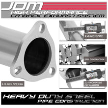 Load image into Gallery viewer, 92-95 Honda Civic 3-Door Single Tip Catback Exhaust - Stainless Steel