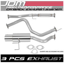 Load image into Gallery viewer, 92-95 Honda Civic 3-Door Single Tip Catback Exhaust - Stainless Steel