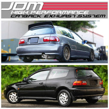 Load image into Gallery viewer, 92-95 Honda Civic 3-Door Single Tip Catback Exhaust - Stainless Steel