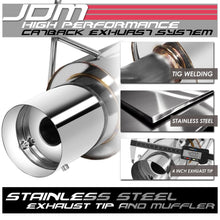 Load image into Gallery viewer, 93-97 Honda Del Sol Single Tip Catback Exhaust Stainless Steel