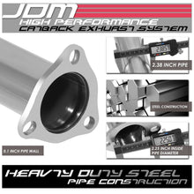 Load image into Gallery viewer, 1993-1997 Honda Del Sol Catback Exhaust Single Burnt Tip Stainless Steel