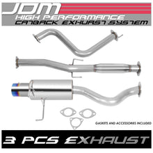 Load image into Gallery viewer, 1993-1997 Honda Del Sol Catback Exhaust Single Burnt Tip Stainless Steel
