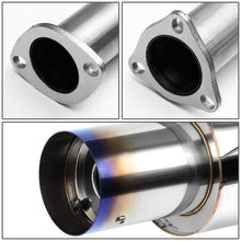 Load image into Gallery viewer, 97-01 Honda Prelude Single Burnt Tip Catback Exhaust Stainless Steel
