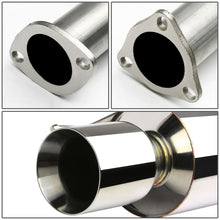 Load image into Gallery viewer, 1997-2001 Honda Prelude Single Rolled Tip Catback Exhaust - Stainless Steel