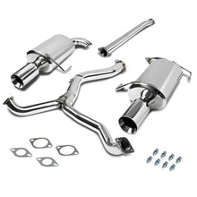 Load image into Gallery viewer, 05-09 Subaru Legacy Dual Rolled Tip Catback Exhaust - Stainless Steel
