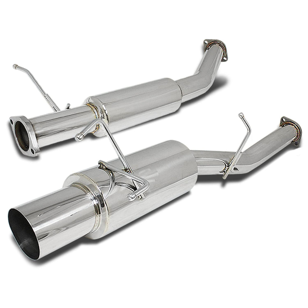 89-94 Nissan 240SX Single Tip Catback Exhaust System - Stainless Steel