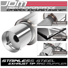Load image into Gallery viewer, 95-98 Nissan 240SX Single Tip Catback Exhaust - Stainless Steel