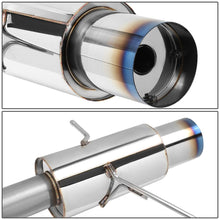 Load image into Gallery viewer, 2002-2007 Subaru WRX STI Catback Exhaust Single Burnt Tip Stainless Steel
