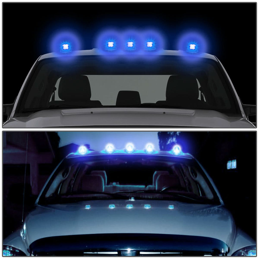 80-96 Ford Super Duty Black Housing Blue LED Cab Light