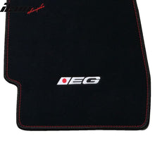 Load image into Gallery viewer, Car Floor Mat for 1992-95 Honda Civic Black Logo Red Stitch 4PC Nylon