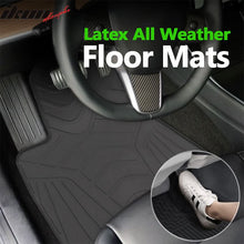 Load image into Gallery viewer, 2017-2023 Tesla Model 3 Heavy Duty Latex Floor Mats 3PC Set
