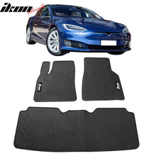 Load image into Gallery viewer, 2012-2019 Tesla Model S Latex Floor Mats All Weather Carpet Black