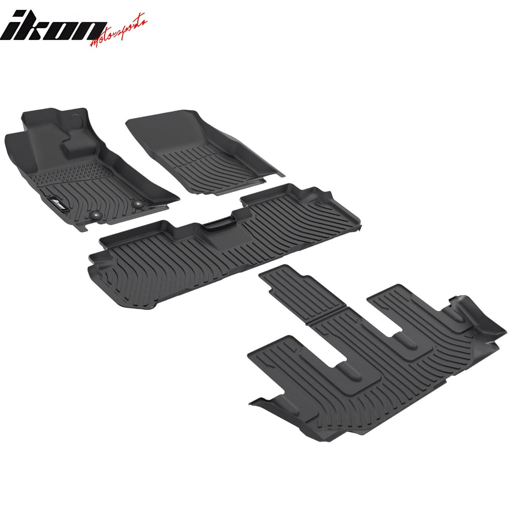 2019-2025 Subaru Ascent 8 Seats Bench Seat 3D Floor Mats Carpets TPE