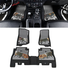 Load image into Gallery viewer, 2018-2025 Jeep Wrangler JL Unlimited 4Dr Floor Mats Black Gray TPE
