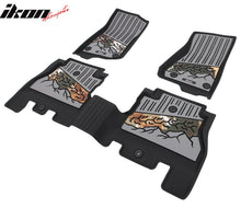 Load image into Gallery viewer, 2018-2025 Jeep Wrangler JL Unlimited 4Dr Floor Mats Black Gray TPE